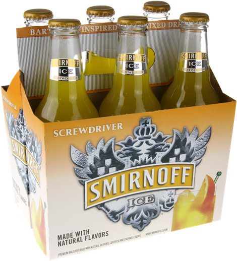 Smirnoff Ice Screwdriver 6 Pack - 6 Pack Of Alcohol (544x600), Png Download