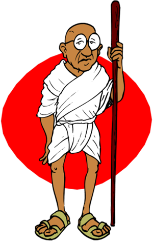 Gandhi Cllipart - Leadership (300x470), Png Download