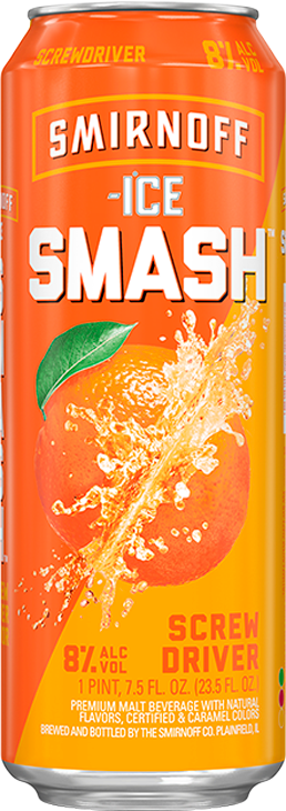 Smirnoff Ice Smash Screwdriver - Smirnoff Smash Strawberry Lemon (258x730), Png Download