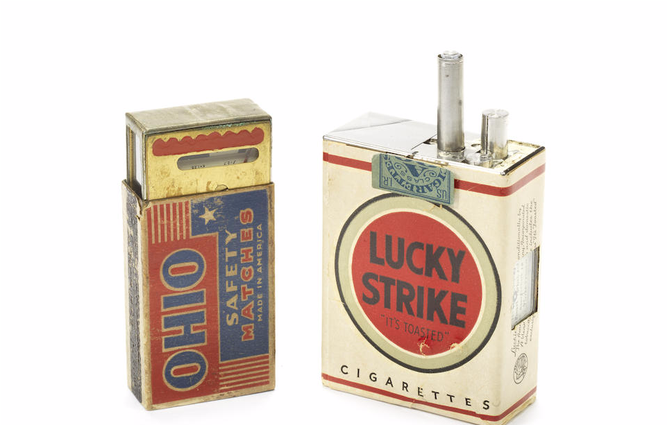 Bonhams - Lucky Strike Cigarette Tattoo (1372x612), Png Download