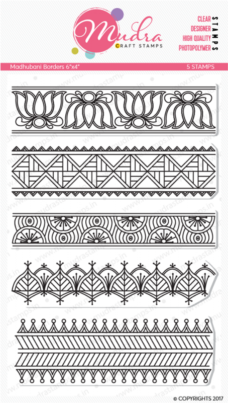 Mudra Craft Stamps - Madhubani Border Art Easy (800x800), Png Download