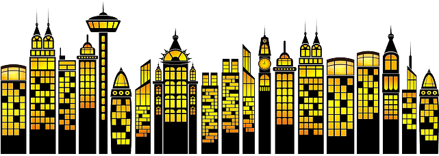 Edificios Noche Png - Buildings Clipart (640x320), Png Download