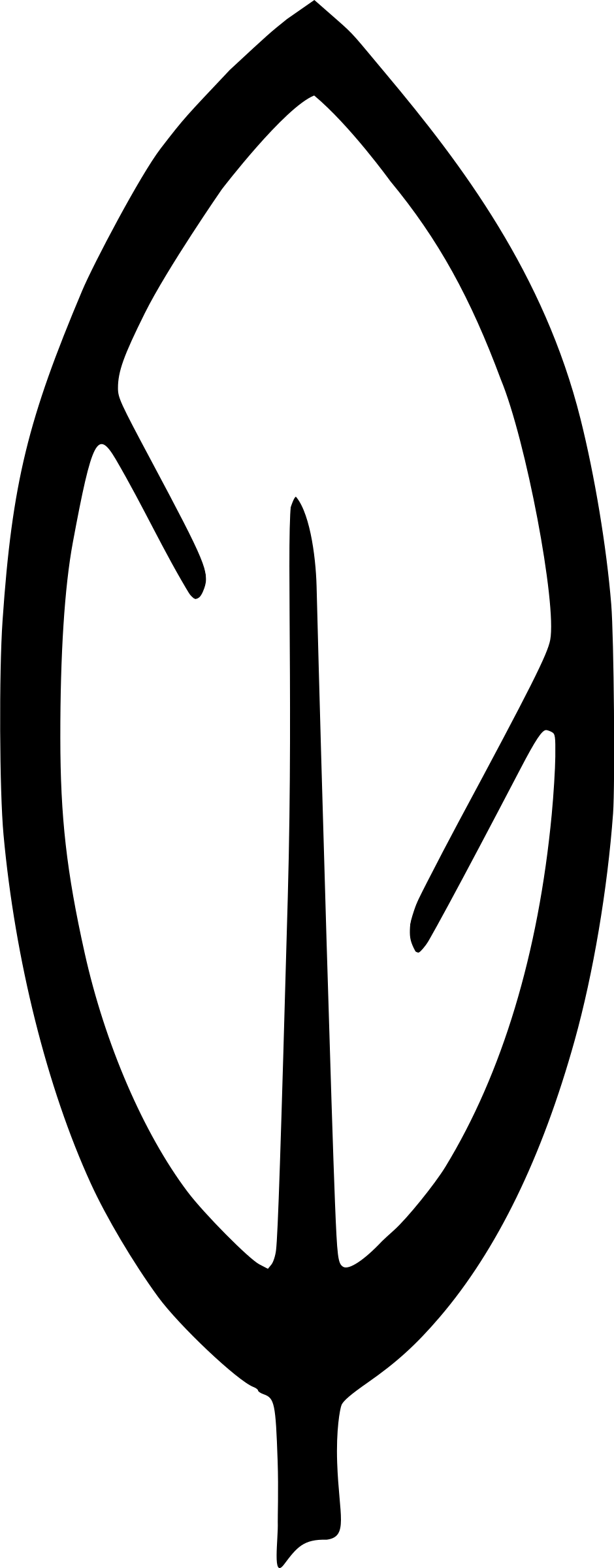 This Free Icons Png Design Of Stylized Feather (940x2400), Png Download