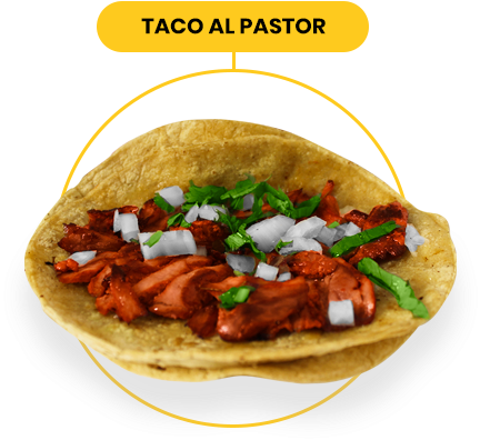 Deliciosos Tacos Al Pastor Acompañados De Cilantro, - Fast Food (620x415), Png Download