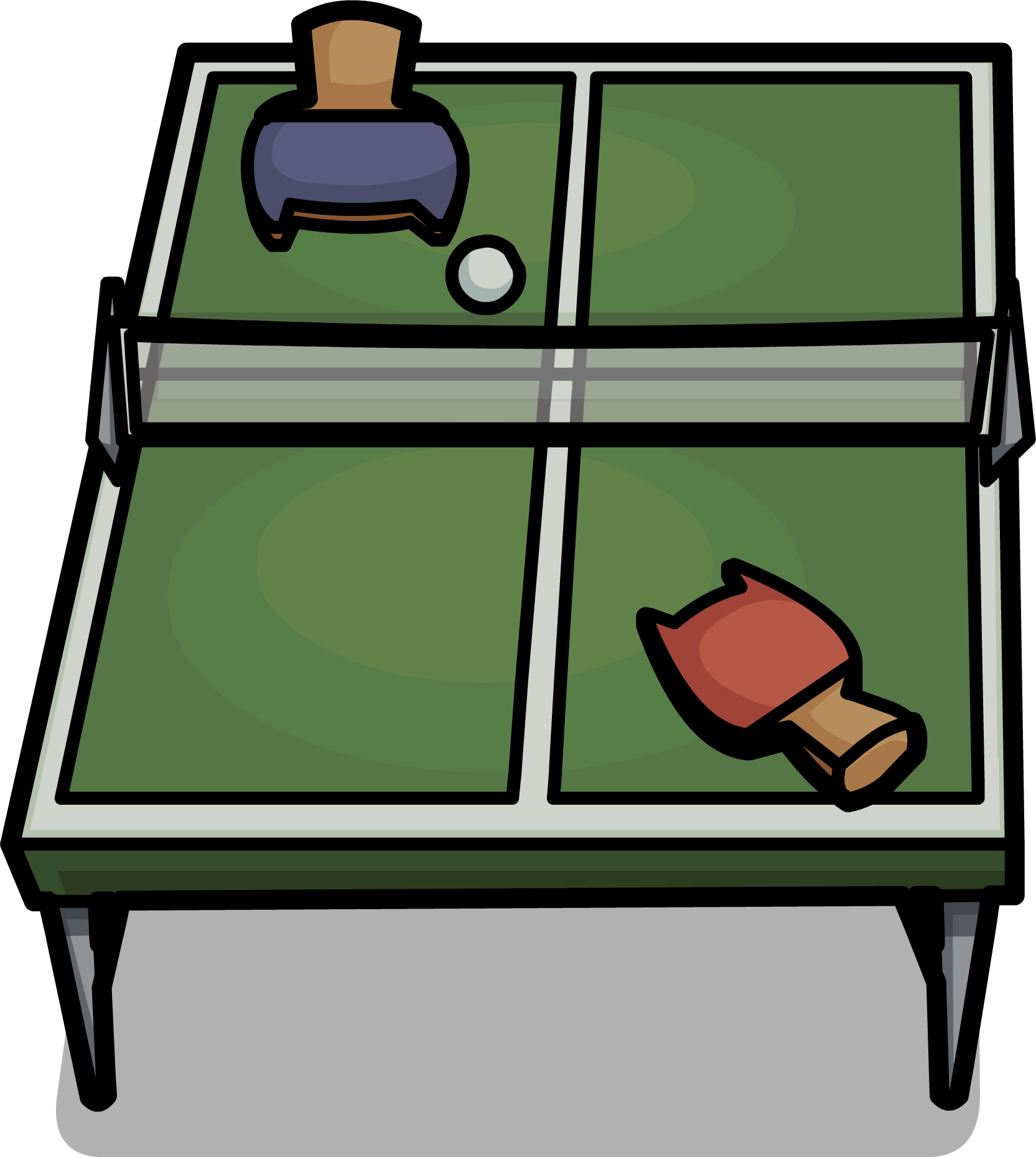 Monster Ping Pong Table Ig - Ping Pong Table Cartoon Png (1665x1859), Png Download