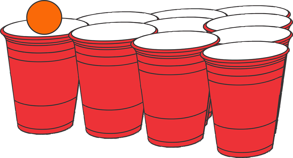 Beer Pong Clipart Beer Pong Ping Pong - Beer Pong Png (900x485), Png Download
