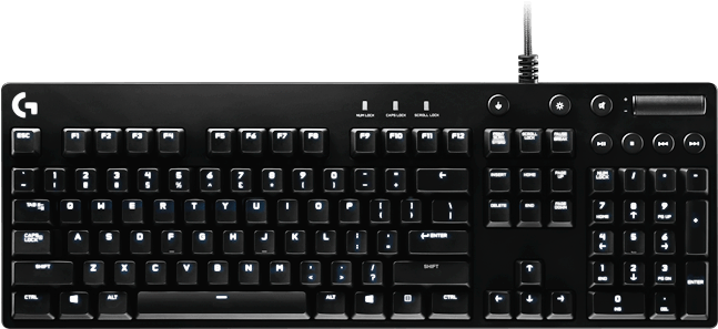 G610 Orion Blue Backlit Mechanical Gaming Keyboard (650x388), Png Download