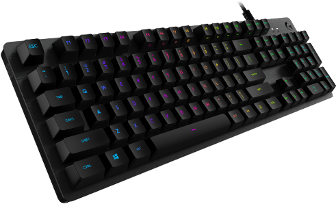 G512 Keyboard - Logitech G413 Carbon Black Mechanical Gaming Keyboard (521x342), Png Download