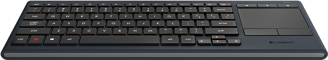 Logitech Illuminated Living Room Bluetooth Keyboard (652x562), Png Download