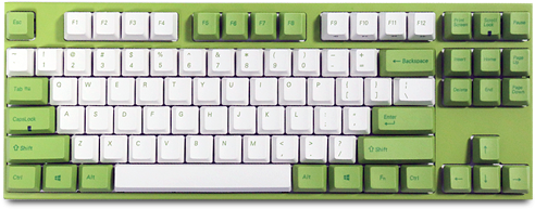 80% Keyboard - Mighty Tronics Top Print White Gray Mixed Thick Pbt (500x352), Png Download