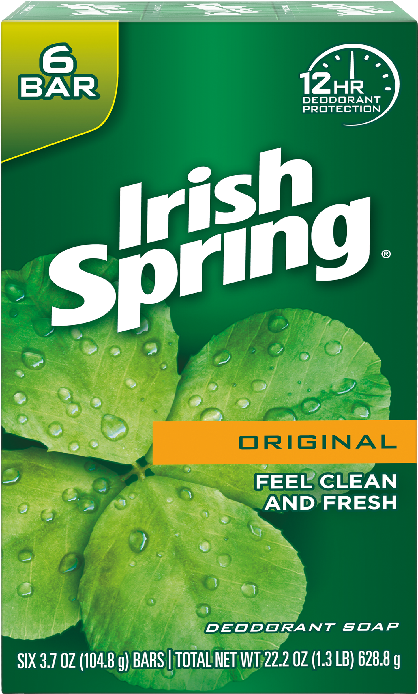 Irish Spring Original, Deodorant Bar Soap, - Irish Spring Bar Soap (2500x2500), Png Download