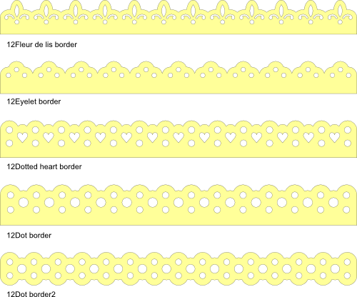 12 Inch Borders - Ivory (500x416), Png Download
