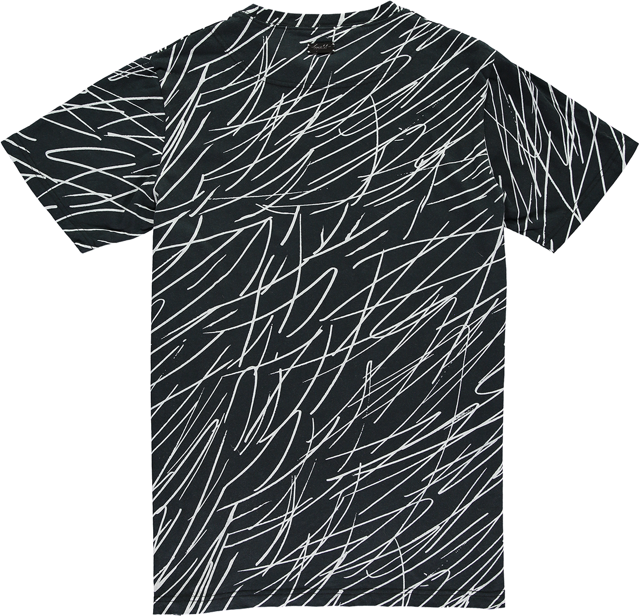 Scribble T-shirt Black - T-shirt (1588x1750), Png Download