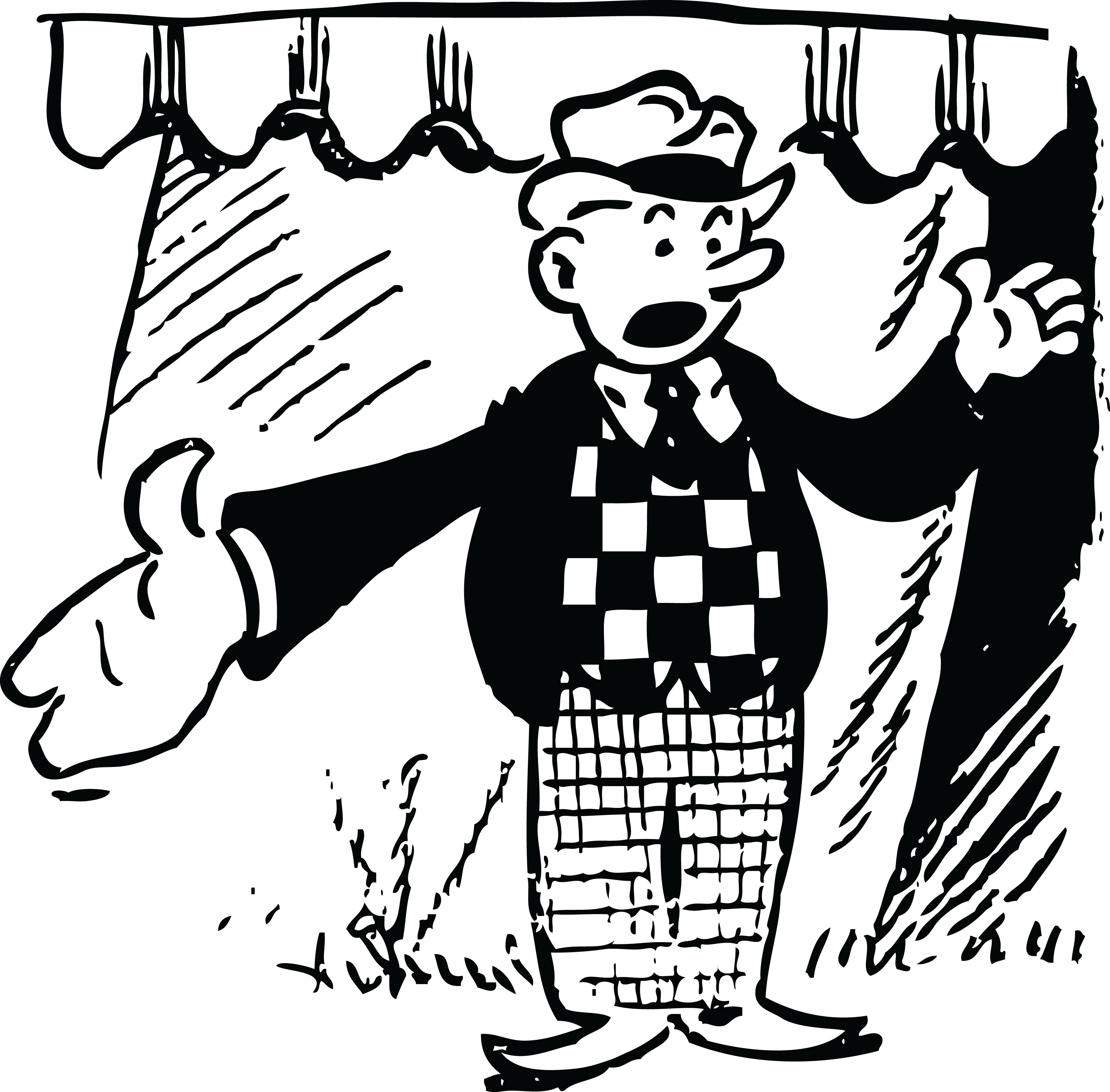 Retro Cartoon Circus Barker - Extra Large Self Inking Stamp - Custom Message (3200x3148), Png Download