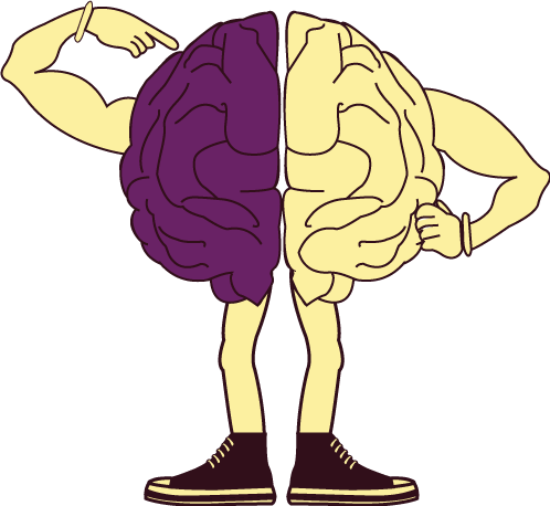 I - Brain Stroke Cartoon (498x458), Png Download
