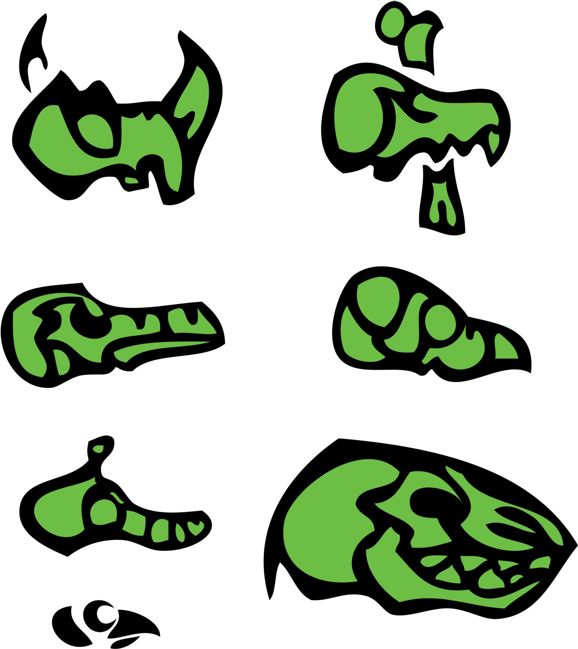 Download A Prehistoric Skulls Stencil Vector Graphic (1200x1395), Png Download