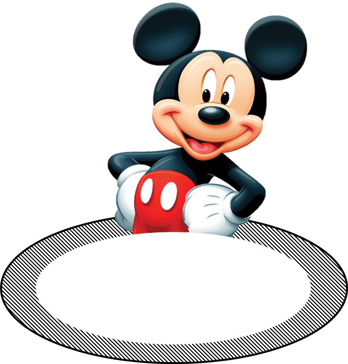 Mickey Mouse Name Tag Template (713x747), Png Download