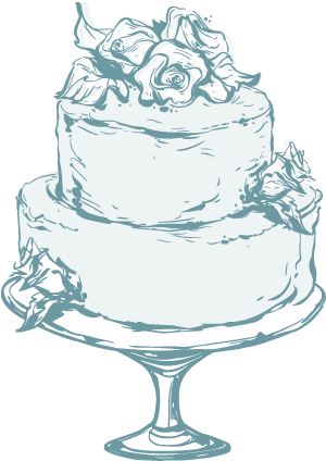 Drawing Of Specialty Cake - Drawing (419x457), Png Download