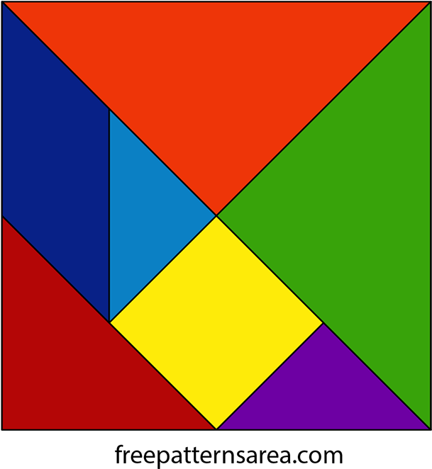 Tangram Square Vector - Graphic Design (700x700), Png Download