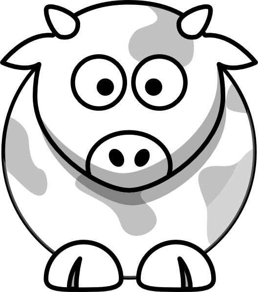 How To Set Use Cow Outline Svg Vector (528x598), Png Download