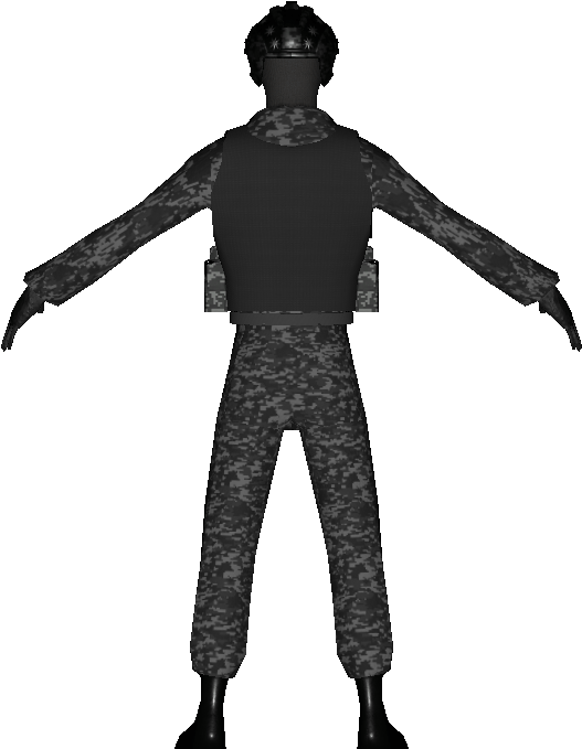 Soldier Back - Standing (1280x720), Png Download