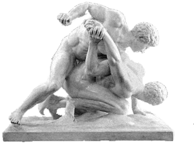 A Greek Statue Pancratium, An Event Showcased At The - Ancient Wrestling (400x308), Png Download