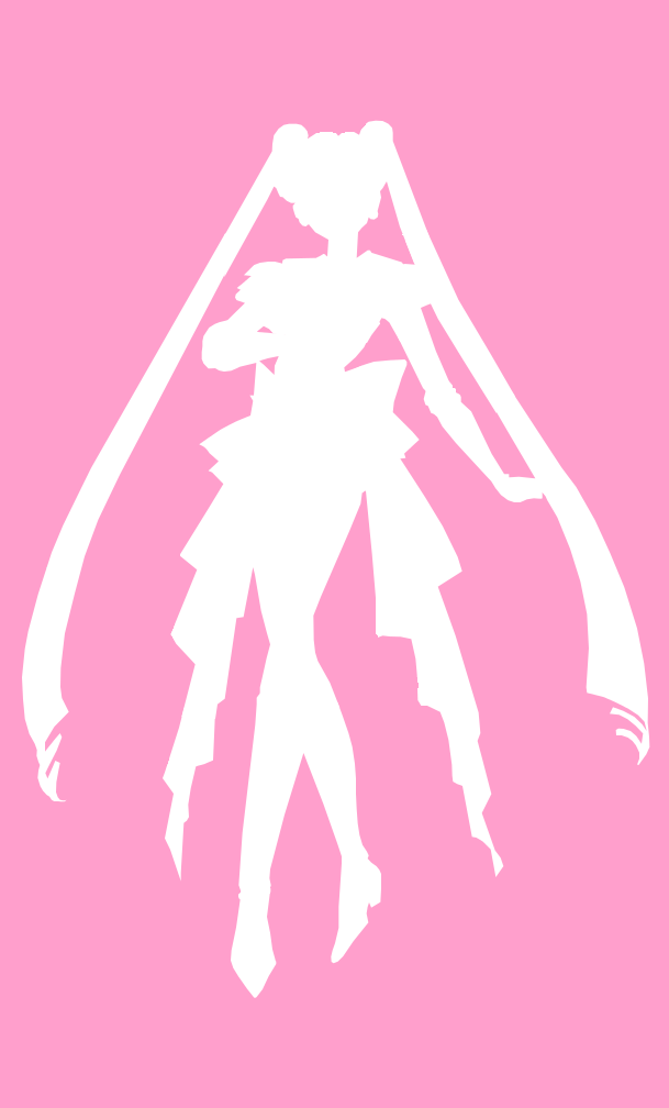 ☽sailor Moon Sailor Pluto, Sailor Venus, Sailor Mars, - Sailor Moon Silhouette Pink (609x1008), Png Download