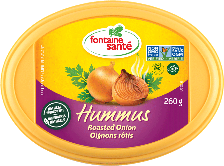 Roasted Onion - Hummus Fontaine Santé (913x675), Png Download