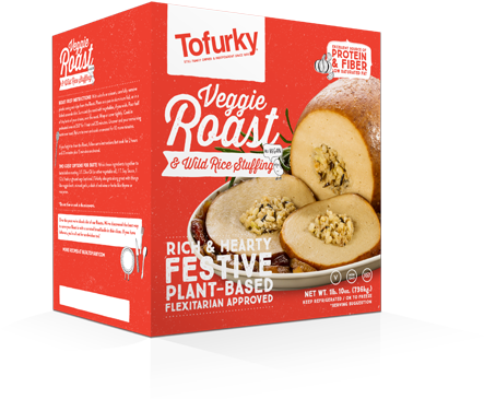 Tofurky Holiday Roast Package - Tofurky Veggie Roast & Wild Rice Stuffing (633x406), Png Download