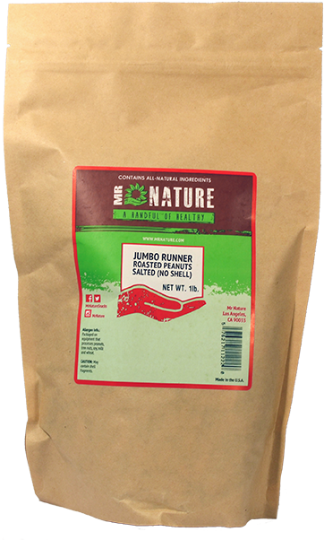 Peanuts Roasted Salted - Vacuum Bag (421x624), Png Download