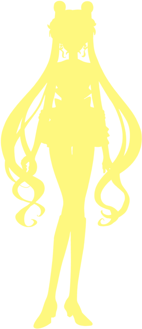 Sailor Moon, Silhouette, And Transparent Image - Illustration (500x1077), Png Download