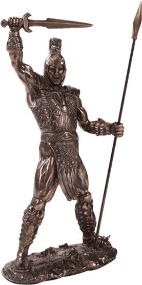 Bronze Achilles Statue - Achilles Greek Warrior Bronze (555x555), Png Download