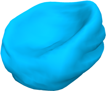 Cyan Beanbag - Blue Bean Bag Png (420x420), Png Download
