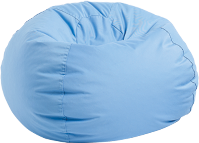 Bean Bag, Light Blue - Bean Bag Chair (650x650), Png Download