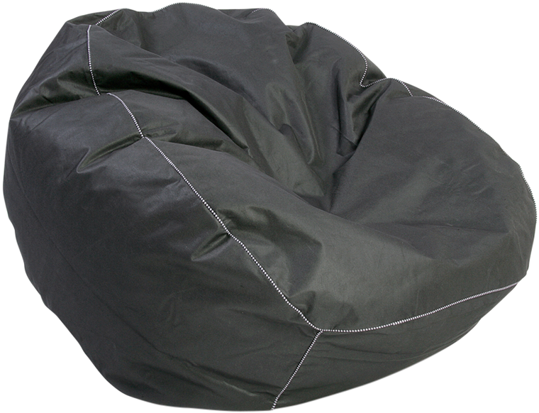 Atlantic Bean Bag W/striped Piping Black - Citta Outdoor Bean Bags Nz (900x670), Png Download