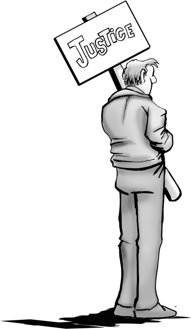 Man With Justice Sign Png - Jpeg (620x1078), Png Download