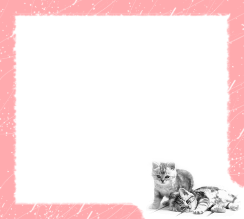 Gatos Rosados - Love My Friends (500x450), Png Download