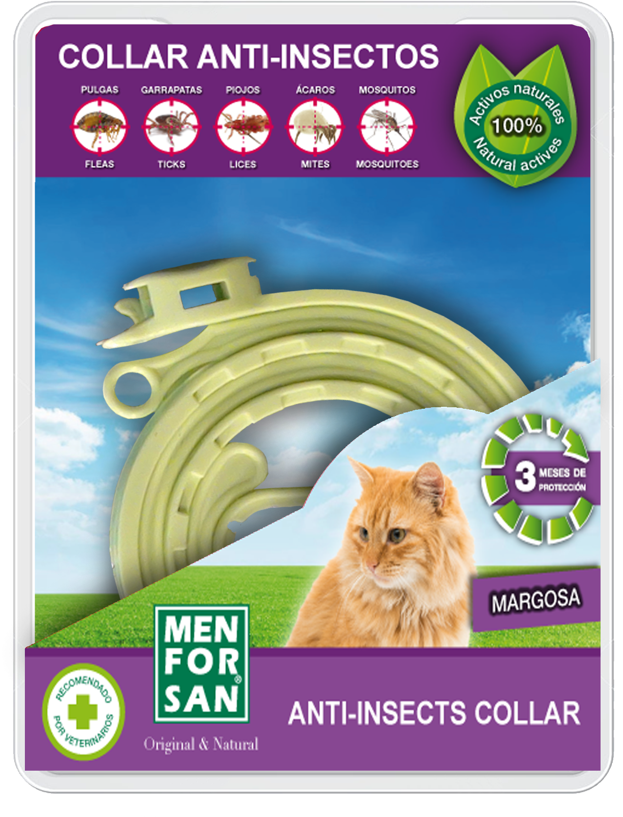 Natural Insect Repellent Collar For Cats - Menforsan Original & Natural Natural Insect Repellent (1453x1772), Png Download