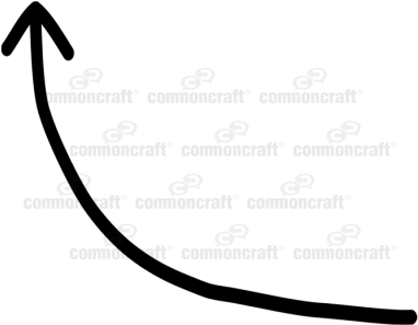 Arrow Line Curve - Curve (400x400), Png Download