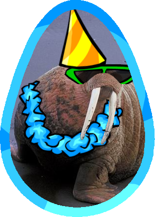 Shurow The Walrus Easter Egg - Chocolate Cake (312x436), Png Download