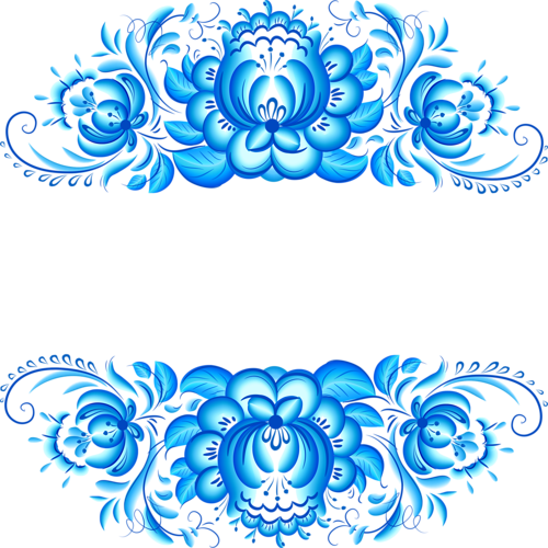 Floral Patterns Png Clipart Transparent Download - Blue Floral Background Png (500x500), Png Download