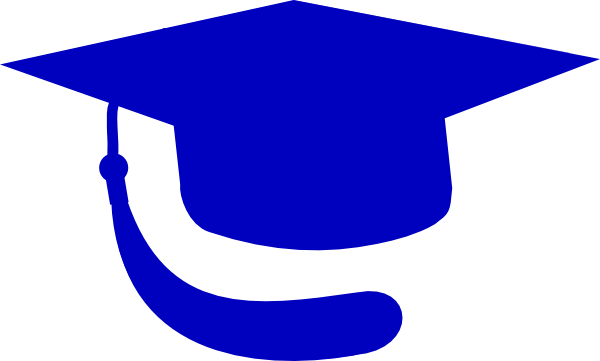 How To Set Use Blue Hat Graduation Svg Vector (600x361), Png Download