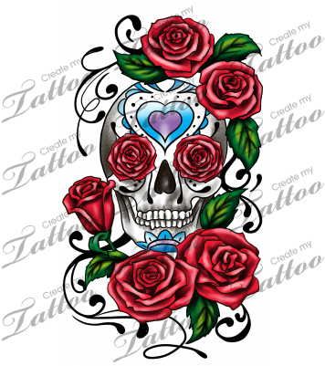 Sugar Skull V1 - Calavera (400x400), Png Download