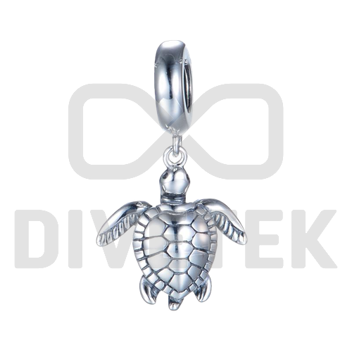 S517 Green-turtle - Charms Pandora Tortue (500x500), Png Download