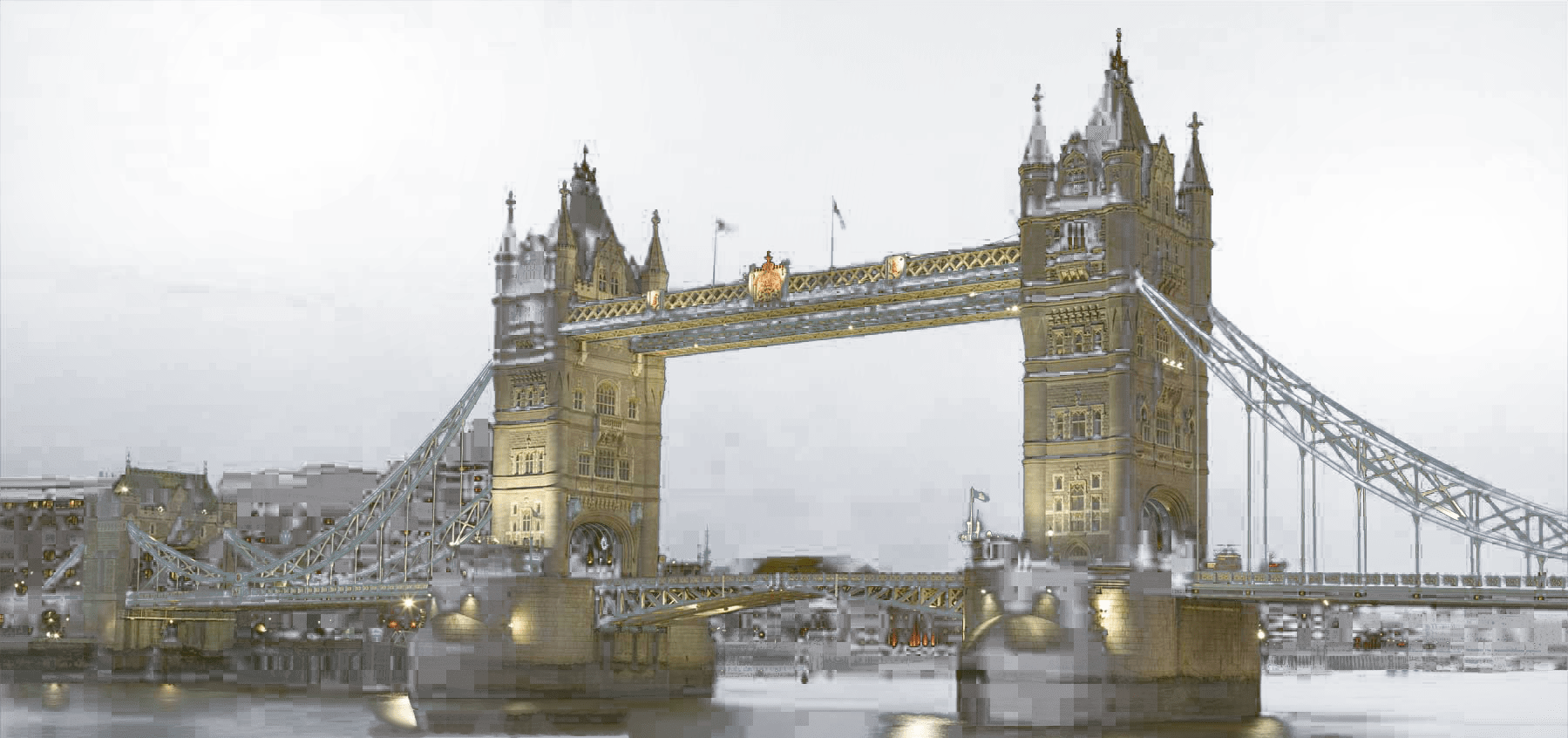 Tower Bridge London Transparent Image - London Tower Bridge Transparent (1799x846), Png Download