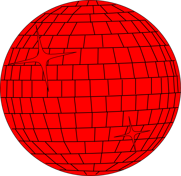 Red Disco Ball Clip Art - Circle (600x583), Png Download