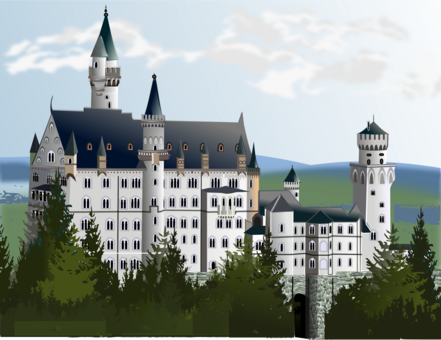 Neuschwanstein Castle Waldburg Castle Palace Computer - Neuschwanstein Castle (441x340), Png Download