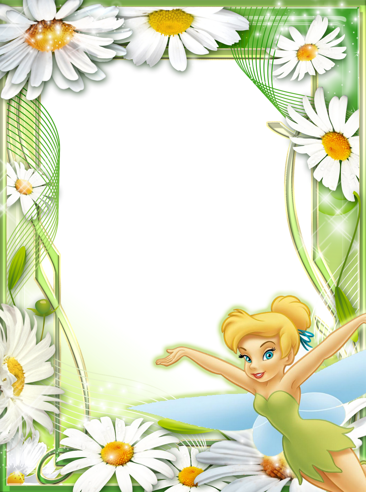 Tinkerbell Frame Clipart Tinker Bell Picture Frames - Tinkerbell Frame Png (900x1209), Png Download