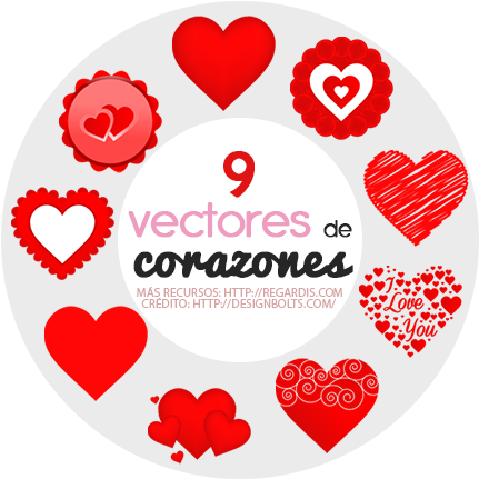 9 Vectores De Corazones Gratis - Valentine's Day (474x444), Png Download
