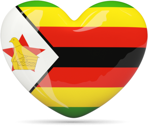 Zimbabwe Flag As A Heart (640x480), Png Download